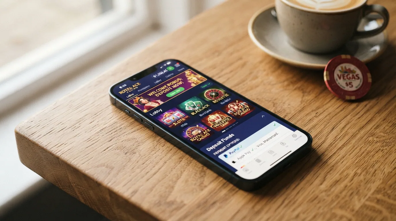 Un teléfono móvil mostrando la pantalla de un casino online adaptado a móvil con el logo de Neteller visible entre los métodos de pago