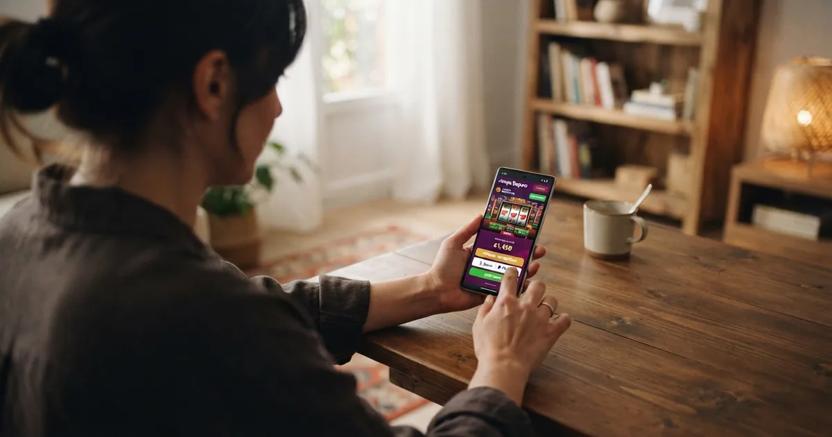 Pantalla de inicio de un casino online con licencia DGOJ mostrando las opciones de depósito y el sello de juego seguro