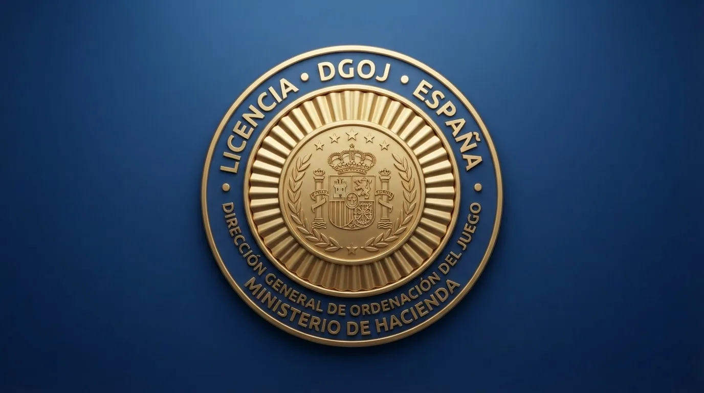 Sello oficial de la Dirección General de Ordenación del Juego sobre fondo azul institucional