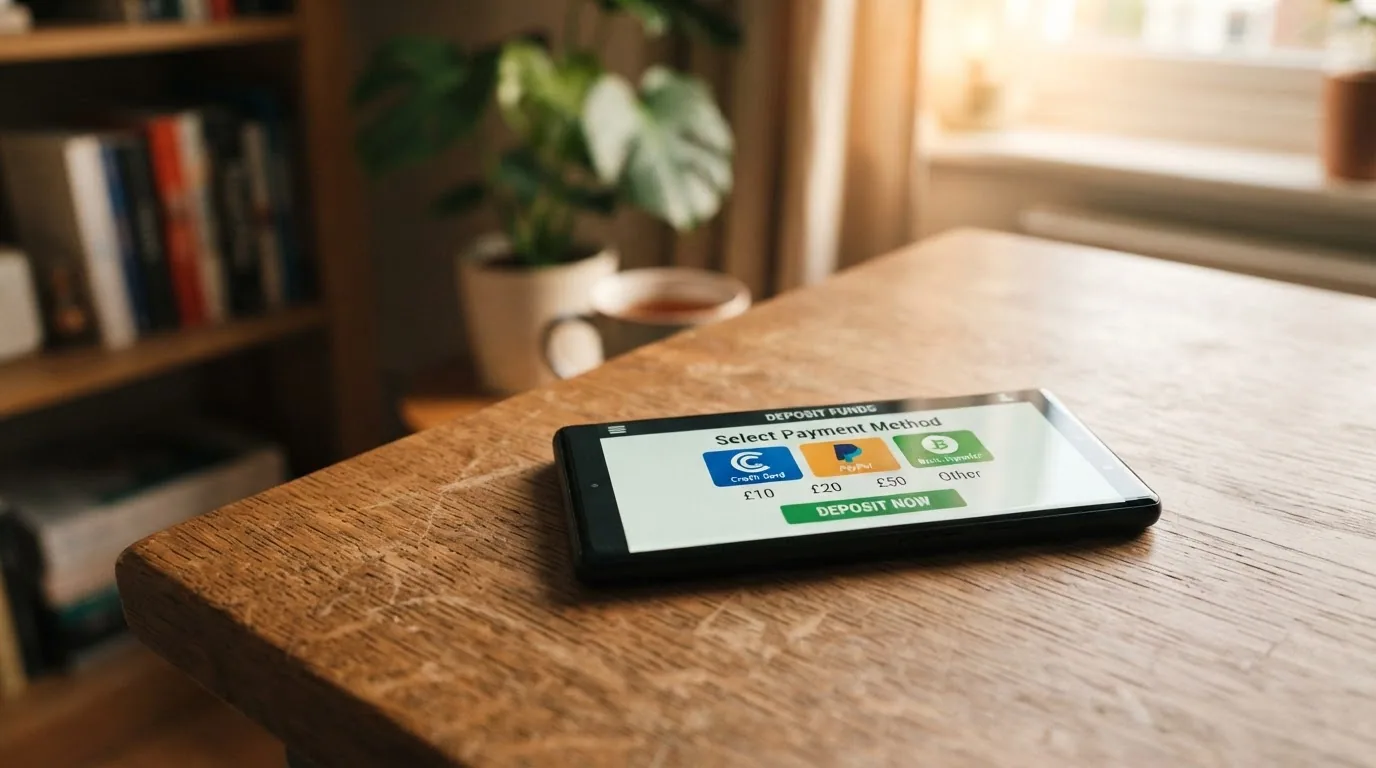 Tres iconos de pago (Bizum, Apple Pay y Google Pay) alineados sobre la pantalla de un movil con el logo de un casino con dominio .es detras