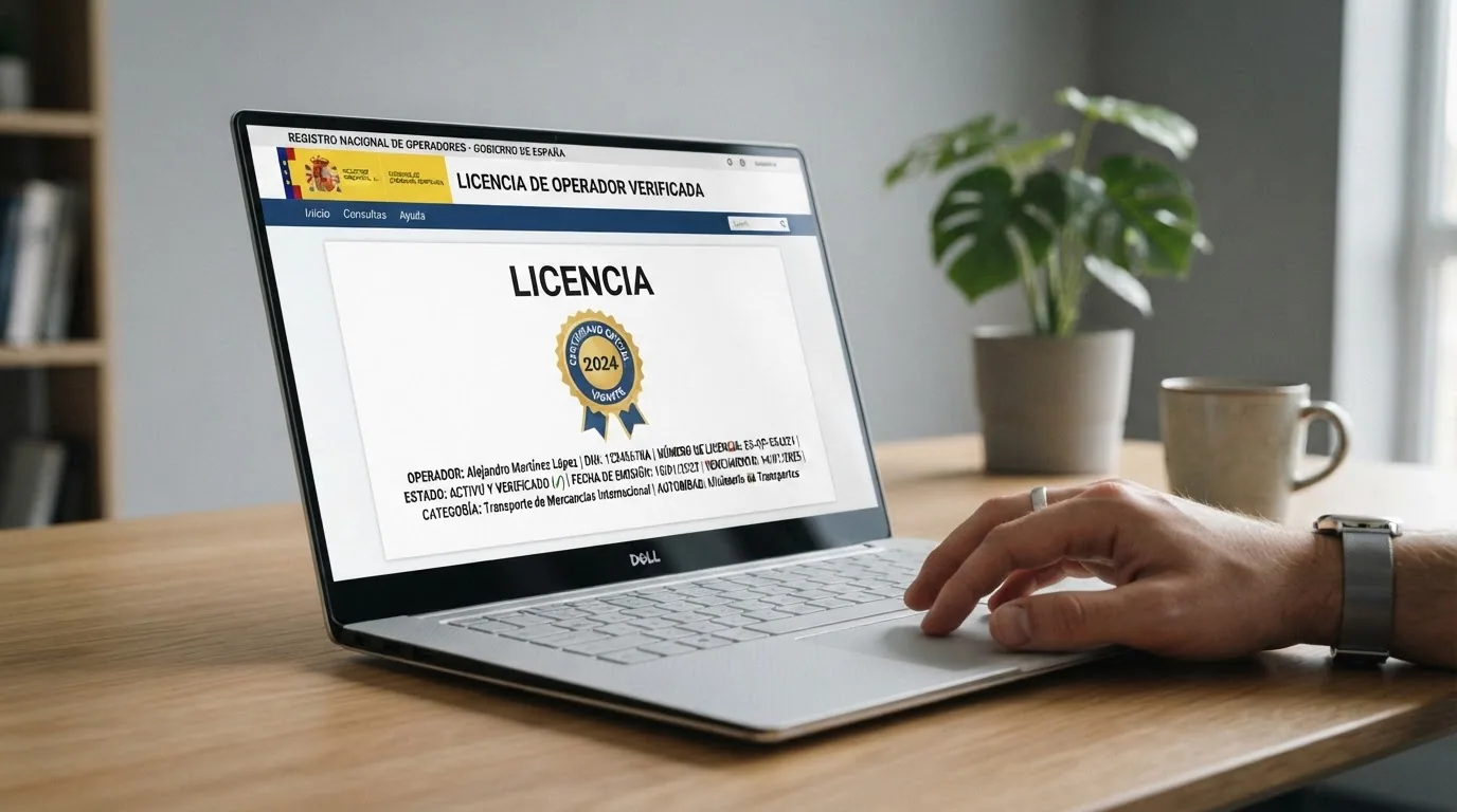Captura de pantalla del registro publico de la DGOJ en ordenacionjuego.es con los datos de licencia de un operador visibles