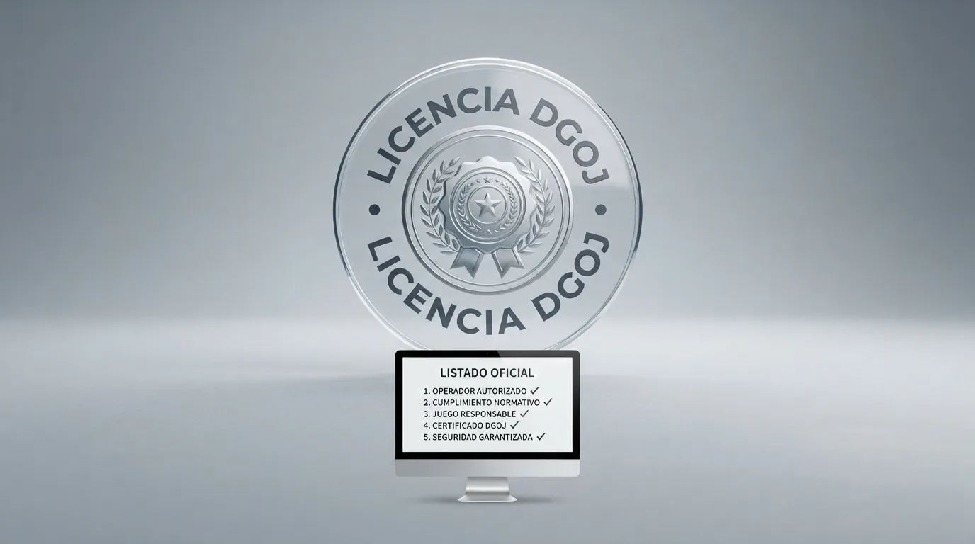 Captura del registro público de la DGOJ en ordenacionjuego.es mostrando el listado de operadores con licencia en vigor y el dominio .es de cada uno