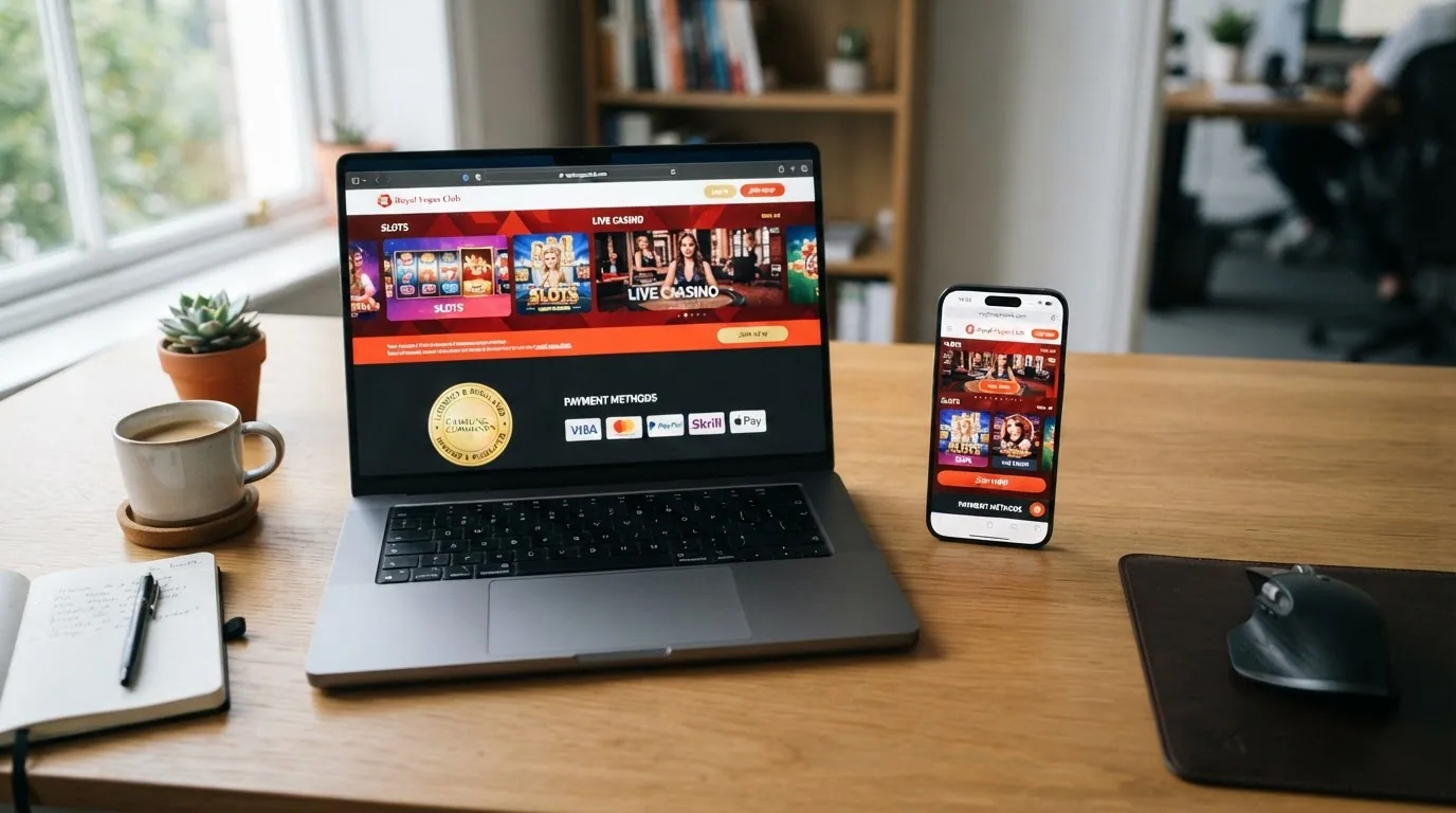 Fachada visual de un casino online de nueva creacion con el sello de licencia DGOJ y el icono de Google Pay visibles en la pagina de metodos de pago