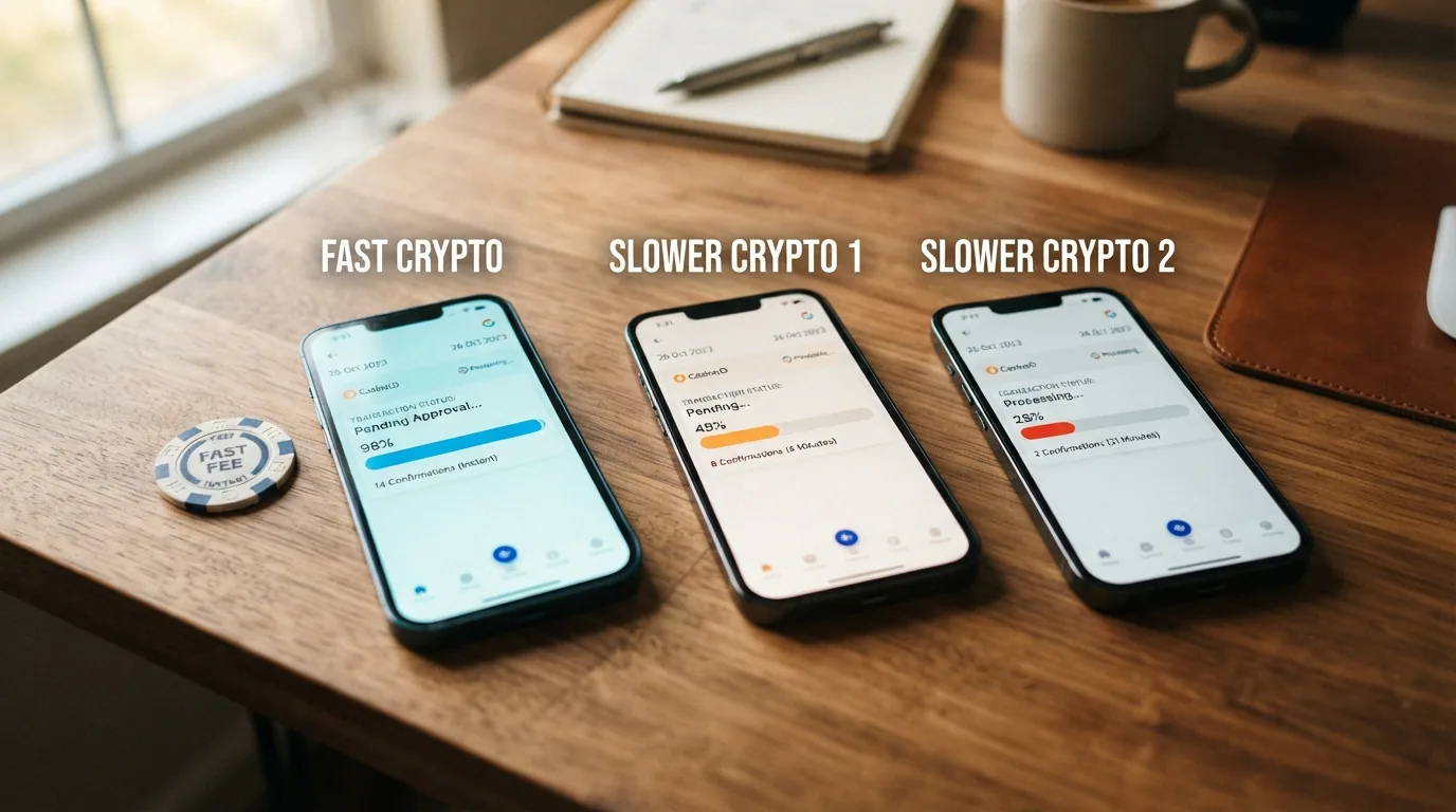 Gráfico de barras con la velocidad en transacciones por segundo y el coste por transacción de XRP, Bitcoin y Ethereum